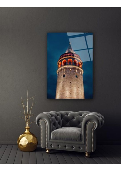 Eliza Home Galata Kulesi Cam Tablo modelleri