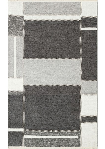 Noa Nk 08 Grey Antrasıt Hav Toz Vermez Yıkanabilir Çift Taraflı Ince Modern Iskandinav Kilim