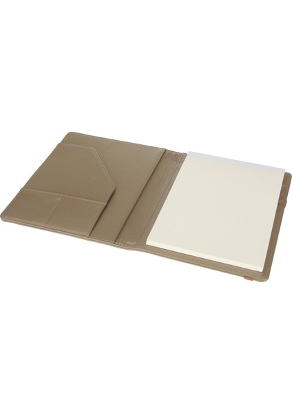 Notepad Folio 14,8X21 cm Vegan Deri Notluk Zeytin+Noktalı modelleri