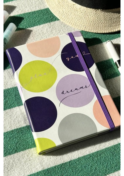 Venzi Art Sert Kapak Vegan Deri 192 Sayfa A5 80GR. Noktalı Defter