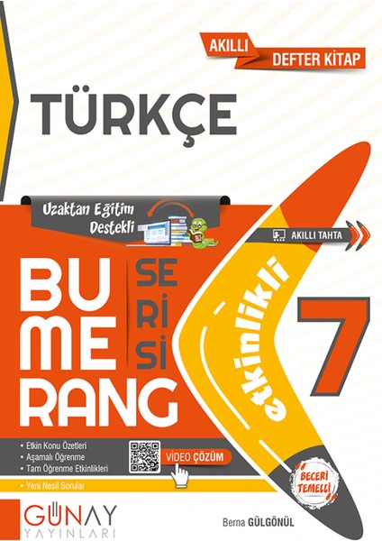 Gün&Ay Yayınları 7. Sınıf Bumerang Etkinlikli Türkçe Matematik Fen Bilimleri Sosyal Bilgiler Soru Bankası Seti fiyatları
