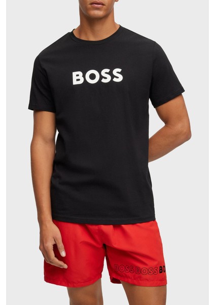 Kontrast Logolu % 100 Pamuk Regular Fit Erkek T Shirt 50491706 001