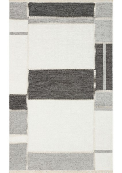 Noa Nk 08 Grey Antrasıt Hav Toz Vermez Yıkanabilir Çift Taraflı Ince Modern Iskandinav Kilim