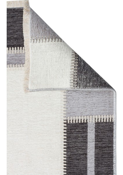 Noa Nk 08 Grey Antrasıt Hav Toz Vermez Yıkanabilir Çift Taraflı Ince Modern Iskandinav Kilim