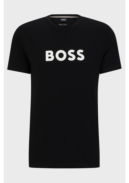 Kontrast Logolu % 100 Pamuk Regular Fit Erkek T Shirt 50491706 001 modelleri