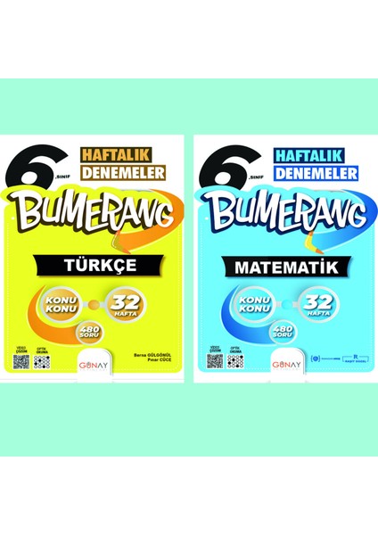 Gün&Ay Yayınları 6. Sınıf Bumerang Türkçe ve Matematik Deneme Seti