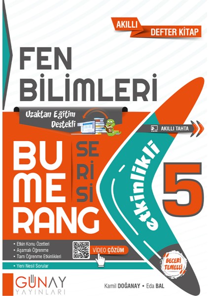 Gün&Ay Yayınları 5. Sınıf Bumerang Türkçe Matematik Fen Bilimleri Sosyal Bilgiler Deneme Seti