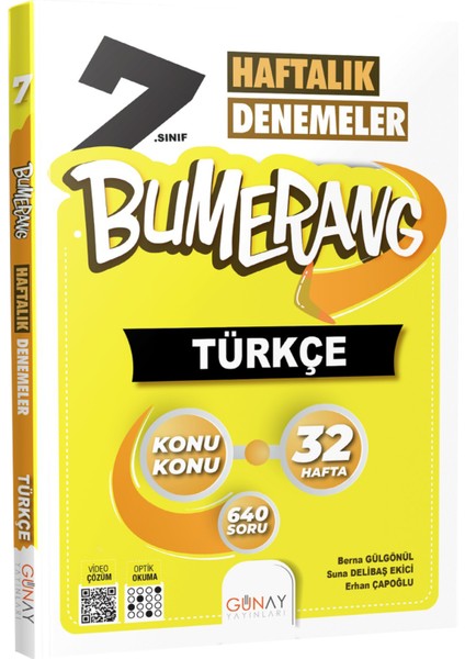 Gün&Ay Yayınları 7. Sınıf Bumerang Türkçe Matematik Fen Bilimleri Deneme Seti fiyatları