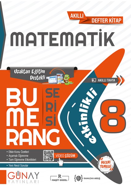 Gün&Ay Yayınları 8. Sınıf Bumerang Etkinlikli Türkçe Matematik Fen Bilimleri Inkılap Tarihi Soru Bankası Seti modelleri