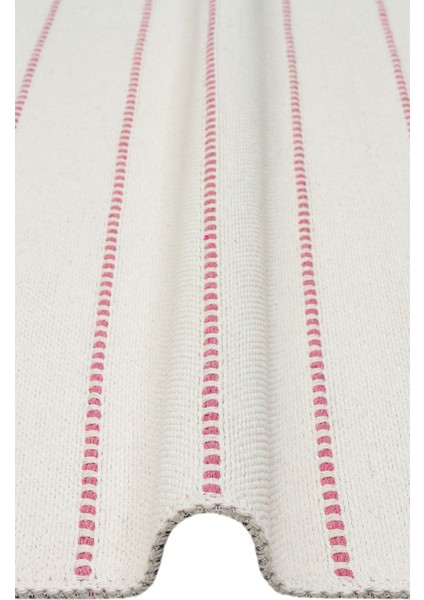 Eko Halı Riva Rv 03 Cream Pink Makinede Yıkanabilir Kaymaz Tabanlı Pamuk Kilim