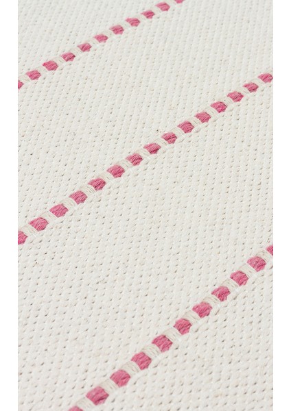 Eko Halı Riva Rv 03 Cream Pink Makinede Yıkanabilir Kaymaz Tabanlı Pamuk Kilim