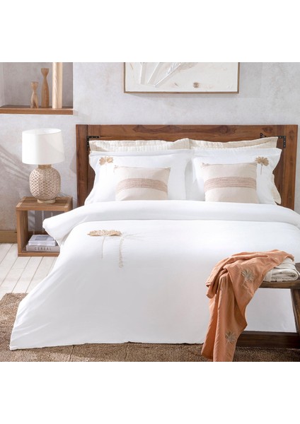 Palm Tree Nevresim Seti King Size Ekru