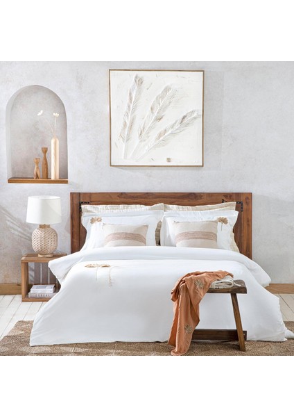 Palm Tree Nevresim Seti King Size Ekru modelleri