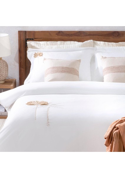 Palm Tree Nevresim Seti King Size Ekru fırsatları