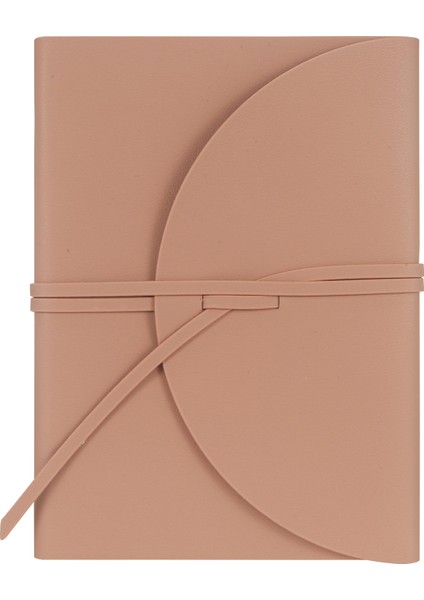 Pella Vegan Deri Esnek Kapaklı Klasik Dolma Kaleme Uygun Noktalı Not Defteri 15X21 cm (A5) Gül Kurusu