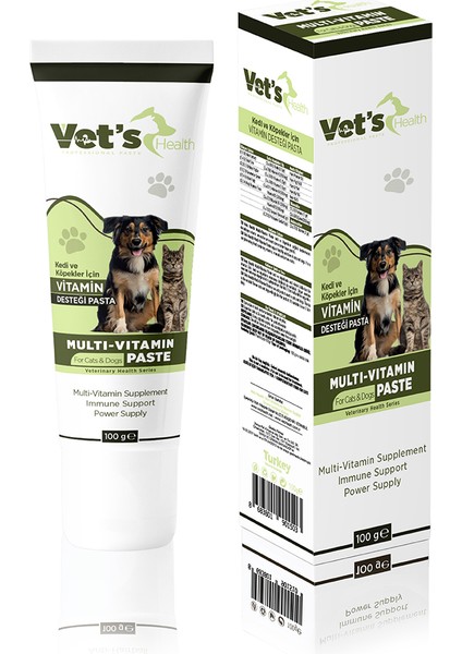 Multi Vitamin Paste Kedi ve Köpekler Için Vitamin Desteği Pasta 100G