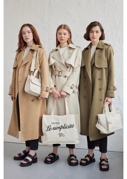 Kruvaze Klasik Trençkot Camel