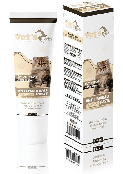 Vet’s Health Anti-Hairball Paste Kediler İçin Tüy Yumağı Önleyici Pasta 100g