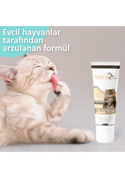Vet’s Health Anti-Hairball Paste Kediler İçin Tüy Yumağı Önleyici Pasta 100g indirimleri
