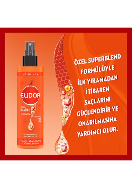 Superblend Sıvı Saç Bakım Kremi Anında Onarıcı C Vitamini Keratin Seramid 200 ml