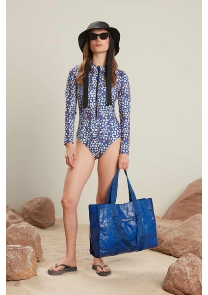 Desenli Fermuarlı Surf Mayo Papatya fiyatları