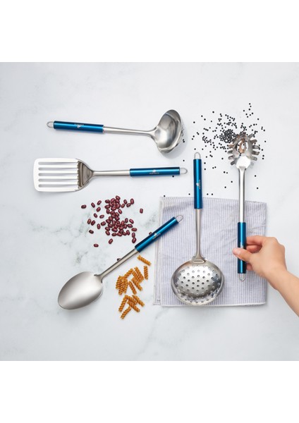 Master Blue 5 Parça Çelik Servis Seti fiyatları