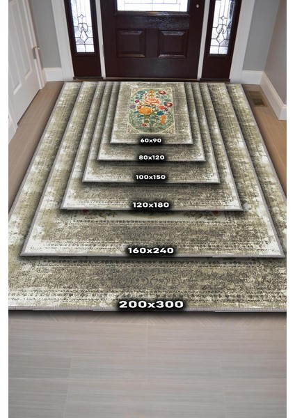 Art Deco Bahar Çiçeği Vintage Halı Görünümlü Dijital Baskı Renkli Halı,Rustik Çiçekli Halı indirimleri