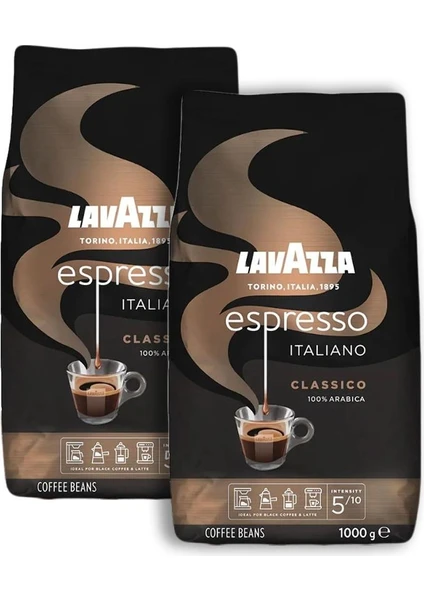 Espresso Italiano Classıco Kavrulmuş Çekirdek Kahve 1 kg 2'li