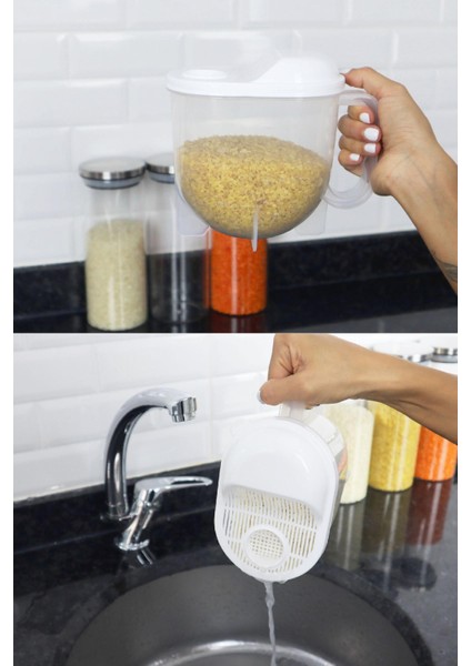 Antrasit Yıkama Süzme ve Ölçülü Süzgeç 1 lt fırsatları