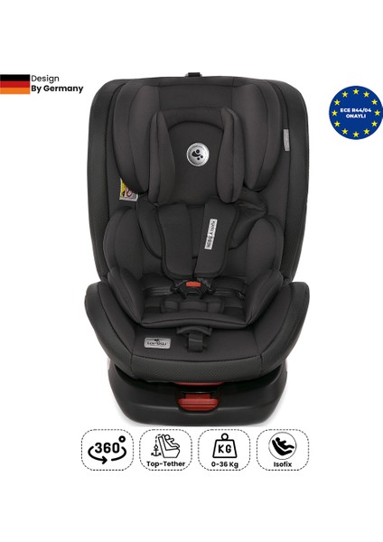 Nebula 0-36 kg Isofix Oto Koltuğu- Black Leather