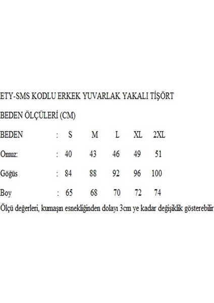Erkek Yuvarlak Yakalı Baskılı Kısa Kollu Siyah Tişört Ety-Sms fırsatları