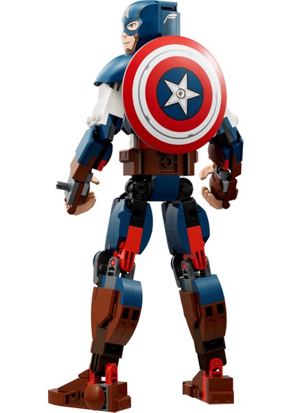 LEGO® Marvel Kaptan Amerika Yapım Figürü 76258 - Süper Kahraman Seven 8 Yaş ve Üzeri Çocuklar için Tam Eklemli Süper Kahraman Yaratıcı Oyuncak Yapım Seti (310 Parça)