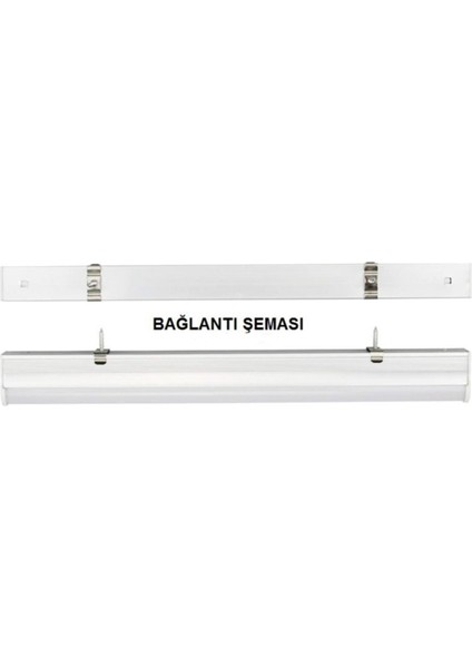 2 Adet Mutfak Tezgah Dolap Dekoratif Gün Işığı LED Bant Armatür 4W(32W) 28,2 cm 220V Ev Otel Mağaza