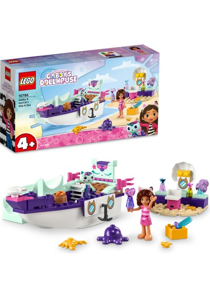 LEGO® Gabby ve Süslü Kedi’nin Gemisi ve Spa 10786 - 4 Yaş ve Üzeri Çocuklar için Tekne ve Güzellik Salonu İçeren Yaratıcı Oyuncak Yapım Seti (88 Parça)