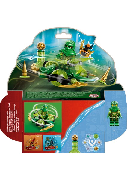 Ninjago Lloyd'un Ejderha Gücü Spinjitzu Dönüşü 71779 - 6 Yaş ve Üzeri Çocuklar İçin Lloyd Minifigür İçeren Yaratıcı Oyuncak Yapım Seti (56 Parça)