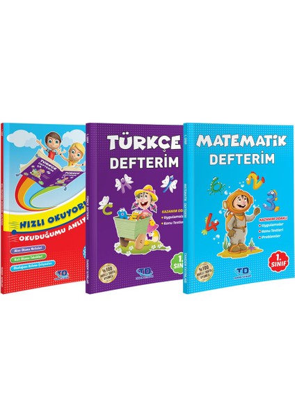 1. Sınıf Eğitim Seti (Türkçe-Matematik-Hızlı Okuyorum)