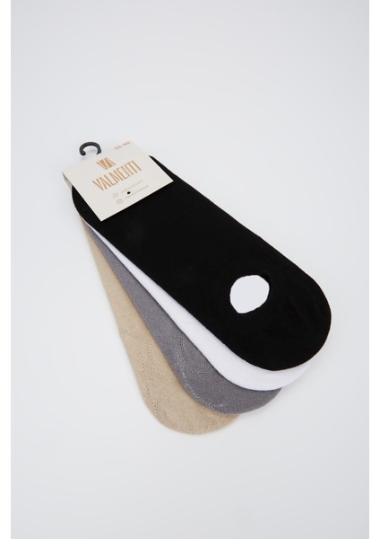 Kadın Siyahgri Bambu Babet Çorap 855 Sneakers-Val Bn Bmb Crp 36-40 4lı Set