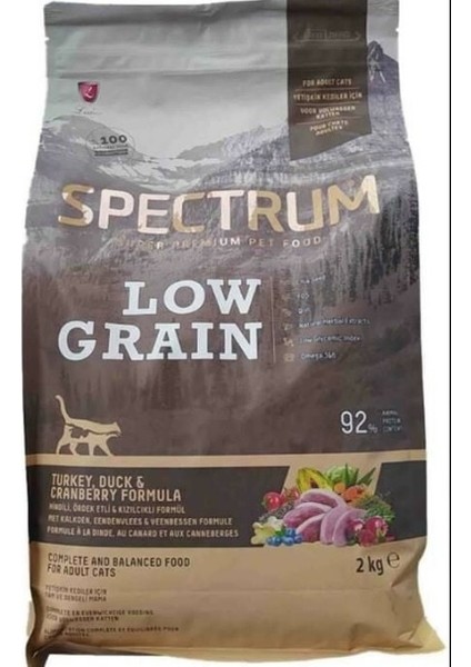 Low Grain Hindi Ördek ve Yaban Mersinli Yetişkin Kedi Maması 2 kg