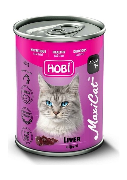 Maxicat Ciğerli Kedi Konserve 400 gr x 4 Adet