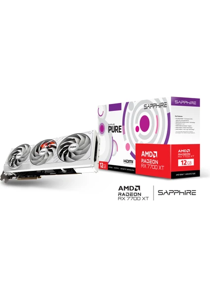 RX 7700 XT Pure Gaming Oc Amd 12GB GDDR6 Ekran Kartı 11335-03-20G