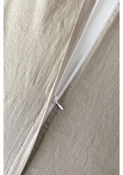 Pamuk Keten Yıkanmış Gri Renk Tek Kişilik Nevresim Yastık Seti 160x220 cm modelleri