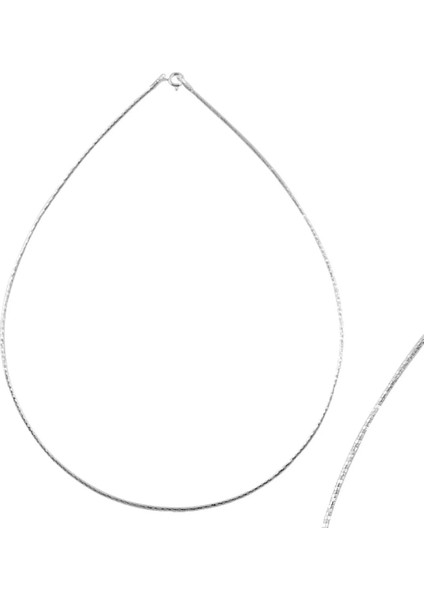 Kadın 925 Ayar Gümüş 1.5 mm Omega Zincir Kolye
