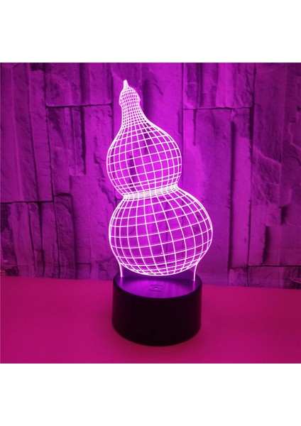 Yaratıcı Kabak Modeli 3D Görsel Gece Lambası LED Renkli Dokunmatik Atmosfer Masa Lambası USB Uyku Aydınlatma Yatak Odası Dekoru Çocuklar Hediye (Stil 1) (Yurt Dışından) fiyatları