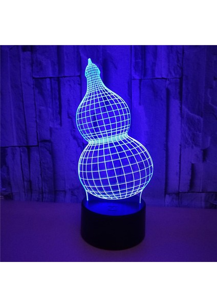 Yaratıcı Kabak Modeli 3D Görsel Gece Lambası LED Renkli Dokunmatik Atmosfer Masa Lambası USB Uyku Aydınlatma Yatak Odası Dekoru Çocuklar Hediye (Stil 1) (Yurt Dışından) modelleri