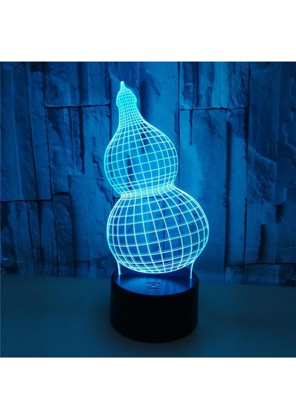 Yaratıcı Kabak Modeli 3D Görsel Gece Lambası LED Renkli Dokunmatik Atmosfer Masa Lambası USB Uyku Aydınlatma Yatak Odası Dekoru Çocuklar Hediye (Stil 1) (Yurt Dışından) fırsatları