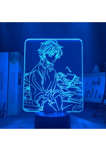3D Illusion Gece Lambası Anime Karakter Masa Lambası USB Powered 7 Renk LED Işık Dokunmatik Anahtarı ile Çocuklar Için Hediye Yatak Odası Dekoru (Yurt Dışından)