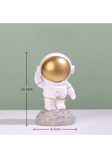 Astronot Kumbara Gece Lambası Yaratıcı Spaceman Reçine Heykeli Çocuklar Için Doğum Günü Hediyesi, Yatak Odası Oturma Ofis Konferans Odası Masası Dekorasyon, Gümüş (Yurt Dışından)