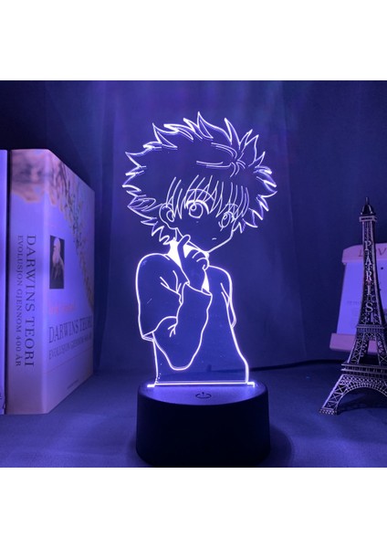 3D Illusion Gece Lambası Anime Karakter Masa Lambası USB Powered 7 Renk LED Işık Dokunmatik Anahtarı ile Çocuklar Için Hediye Yatak Odası Dekoru (Yurt Dışından)