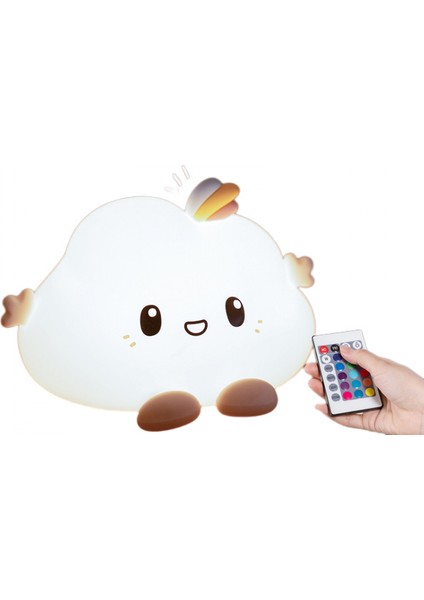 Gece Işıkları Sevimli Bebek Gece Lambası Şarj Edilebilir Silikon Bulut Gece Lambası Squishy Çocuk Odası Için Taşınabilir Gece Işıkları (Uzaktan Kumandalı Küçük Bulut) (Yurt Dışından)