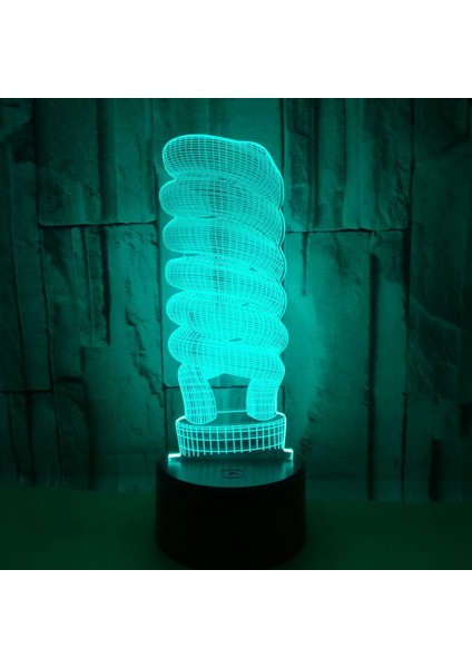 3D Gece Lambası Tüp Lamba LED Işık Optik Illusion Lamba 7 Renk Değişen Doğum Günü Yılbaşı Hediyeleri Ev Dekorasyonu Için (Stil 12) (Yurt Dışından)